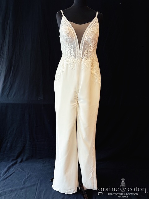 White Boutik - Combinaison Ginatta - robe de mariée