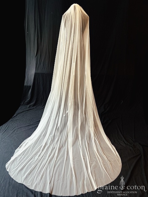 Poirier - Voile en tulle souple long de 300 cm bords bruts - robe de mariée