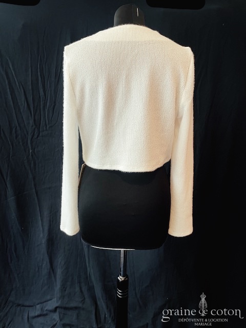 Bianco Evento - Gilet court en laine effet cachemire - robe de mariée