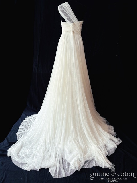 Jesus Peiro - Création bustier en tulle plumetis drapé - robe de mariée