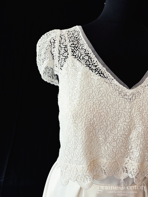 Réf. 6804 - Rembo Styling by Victoire Vermeulen - robe Cassandra et top Eliade - Robes de mari&eacute;e - Graine de coton - Dépôt-vente et location de robes de mariée à Paris