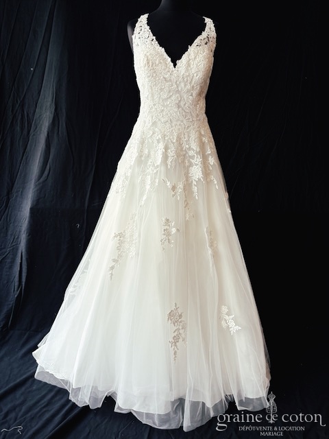 Réf. 6829 - Adriana Alier - Zilia - Robes de mari&eacute;e - Graine de coton - Dépôt-vente et location de robes de mariée à Paris