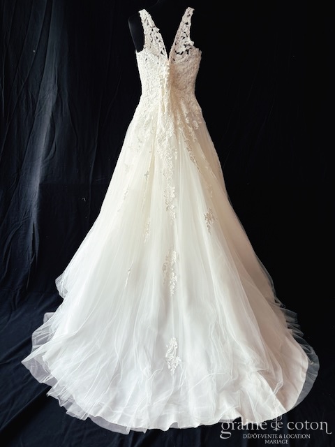 Réf. 6829 - Adriana Alier - Zilia - Robes de mari&eacute;e - Graine de coton - Dépôt-vente et location de robes de mariée à Paris