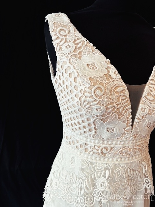 Réf. 6845 - Herv&eacute; Mariage - Vonnas - Robes de mari&eacute;e - Graine de coton - Dépôt-vente et location de robes de mariée à Paris