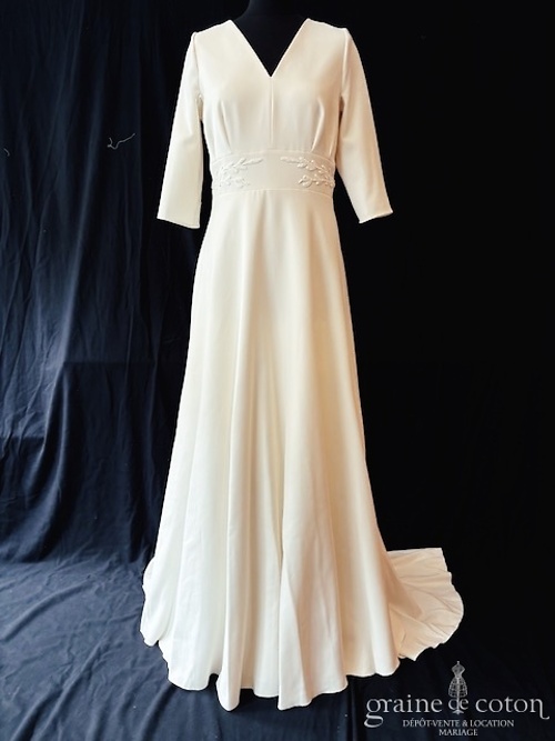 Réf. 6850 - Margaux Tardits - S&eacute;vign&eacute; personnalis&eacute;e - Robes de mari&eacute;e - Graine de coton - Dépôt-vente et location de robes de mariée à Paris