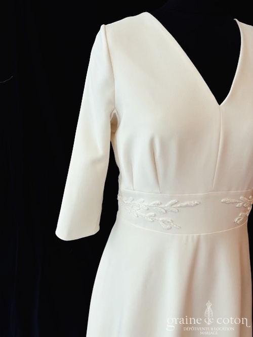 Réf. 6850 - Margaux Tardits - S&eacute;vign&eacute; personnalis&eacute;e - Robes de mari&eacute;e - Graine de coton - Dépôt-vente et location de robes de mariée à Paris