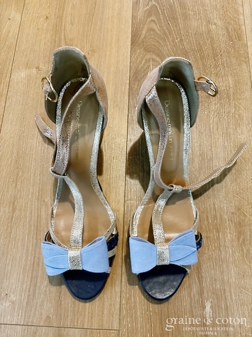 Réf. 6855 - Dessine-moi un soulier - Sandales Chlo&eacute; - Accessoires de mari&eacute;e - Graine de coton - Dépôt-vente et location de robes de mariée à Paris