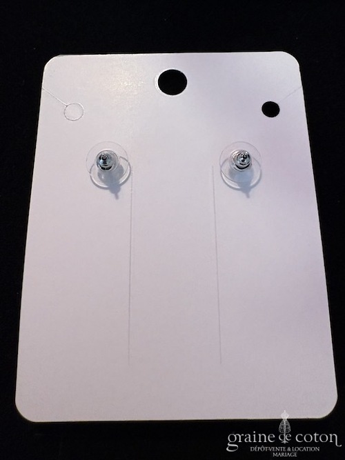 Réf. 6873 - Athena - Boucles d'oreilles pendantes en strass - Accessoires de mari&eacute;e - Graine de coton - Dépôt-vente et location de robes de mariée à Paris