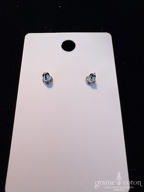 Réf. 6874 - Athena - Boucles d'oreilles perles et strass - Accessoires de mari&eacute;e - Graine de coton - Dépôt-vente et location de robes de mariée à Paris
