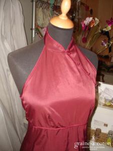 Les filles à la Vanille - Robe courte aubergine