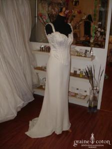 Créatrice irlandaise Gillian et parisienne Miss Cadolle - Ensemble cavalière ivoire 3 pièces