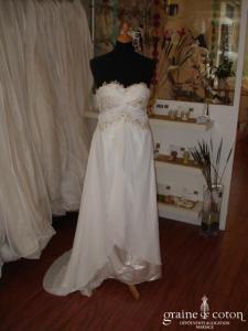 Robe bustier fluide blanche & or