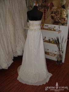 Robe bustier fluide blanche & or