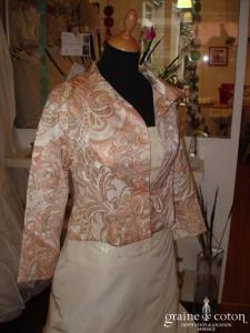 Veste courte saumon et doré