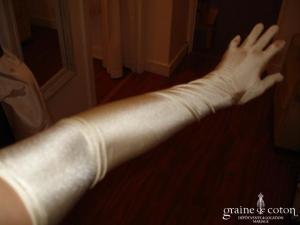 Gants longs champagne