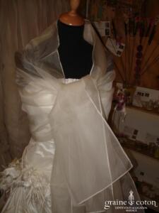 Cymbeline - Étole en organza ivoire