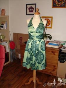 Manoukian - Robe dos nue verte