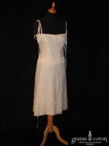 Sébastien Payen - La Duche - Robe courte en voile de coton brodé