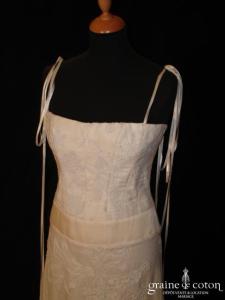 Sébastien Payen - La Duche - Robe courte en voile de coton brodé