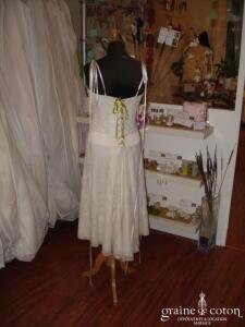 Sébastien Payen - La Duche - Robe courte en voile de coton brodé