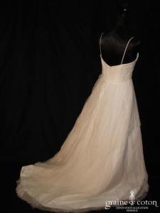 Mariées de Paris - Robe empire en dentelle et tulle ivoire