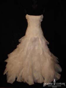 Mariées de Paris - Robe taille basse en organza ivoire