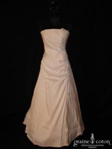 Cala - Robe deux pièces en soie sauvage ivoire clair