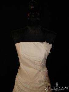 Cala - Robe deux pièces en soie sauvage ivoire clair