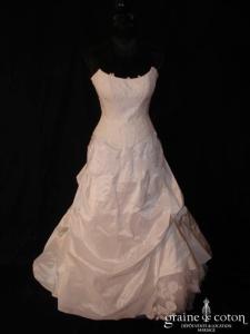 Cymbeline - Robe deux pièces blanche en taffetas et dentelle