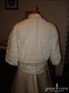 Veste imitation fourrure ivoire