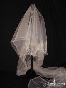 Catherine Puget - Voile tulle ivoire de 4 mètres