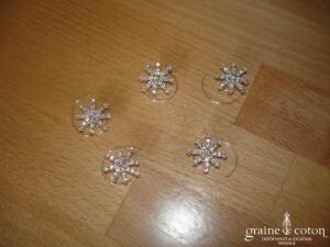 Curly strass étoile - Lot de 5
