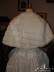 Étole imitation fourrure ivoire