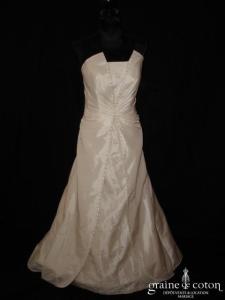 Mariées d'Elodie - Robe une pièce en taffetas ivoire