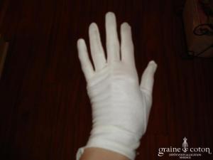 Gants courts en coton blanc