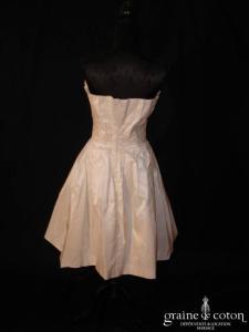 Monique Germain - Robe courte en soie plissée