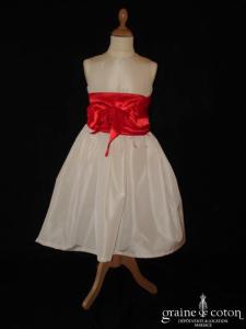 Graine de coton - Ceinture seule en crêpe de satin rouge