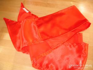 Graine de coton - Ceinture seule en crêpe de satin rouge