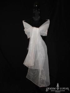 Lise Saint Germain pour Complicité - Étole en organza ivoire