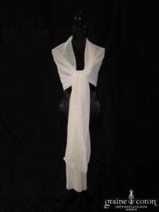 Bella - Étole en mousseline ivoire