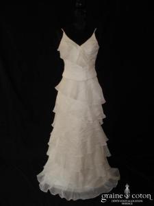 Bella - Robe deux pièces en organza ivoire