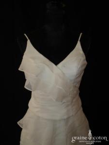 Bella - Robe deux pièces en organza ivoire