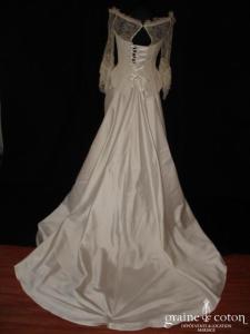 Cymbeline - Robe deux pièces en dentelle et mikado ivoire