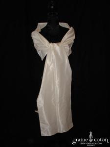 Cymbeline - Étole en taffetas de soie ivoire