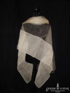 Rembo Styling - Étole en organza de soie et tulle vanille