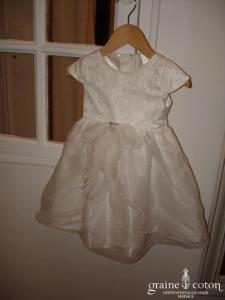 Robe de demoiselle d'honneur en dentelle et organza ivoire