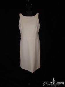 Tara Jarmon - Robe courte en crêpe ivoire