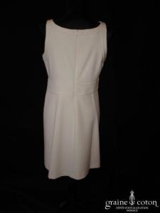 Tara Jarmon - Robe courte en crêpe ivoire