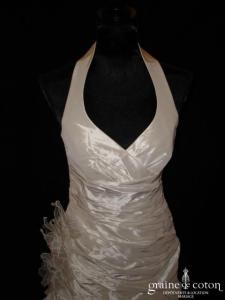 Linéa Raffaëlli - Robe une pièce en taffetas ivoire