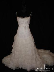 Mariées de Paris - Robe taille basse en tulle et dentelle